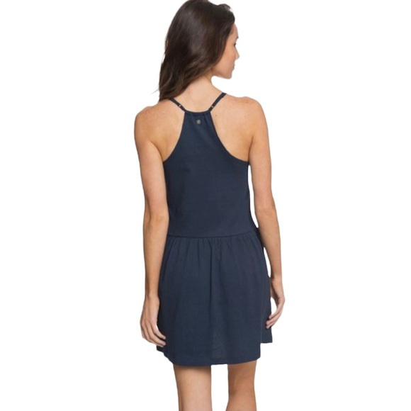 Roxy Beaches Strappy Embroidered Blue Racerback Dress - Picture 3 of 14